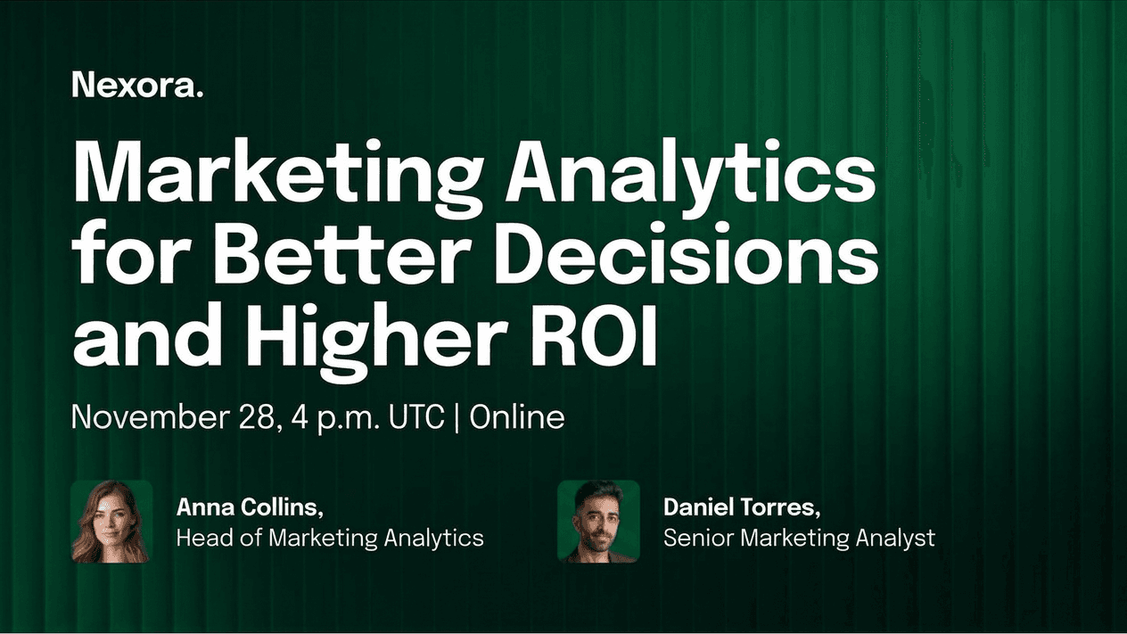 Marketing Analytics for Better Decisions and Higher ROI — event poster card.